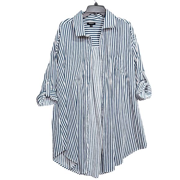 torrid Tops - Torrid Kimono Duster Long Open Front Top Roll Tab Sleeves Size 1 14/16 1x